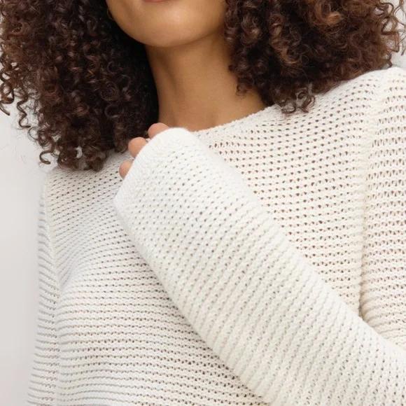 Everlane Cream Crew Neck Sweater - Picture 2 of 8